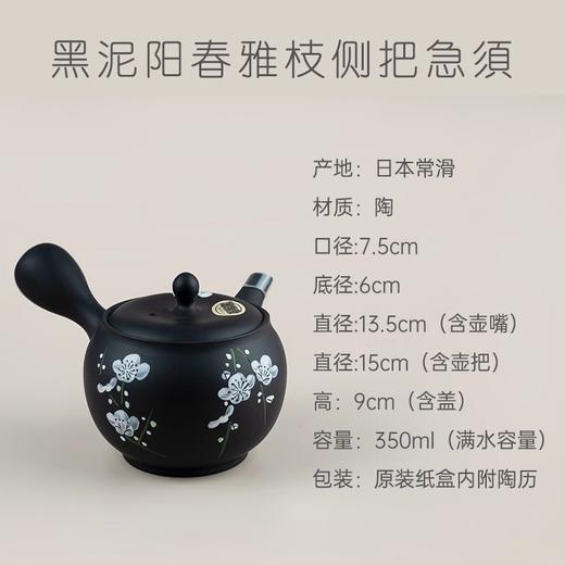 日本进口常滑烧阳春系列侧把急须泡茶壶日式樱花家用滤网功夫茶具【不支持补差，非质量问题不退不换】S 商品图4
