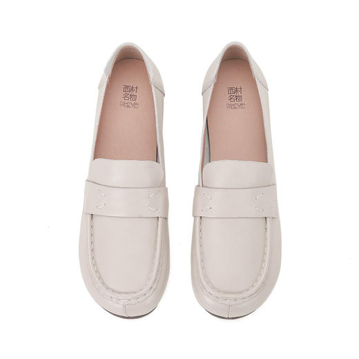 西村名物2024年春季新款舒适平底轻便乐福鞋深口单鞋X24AM11931 商品图4