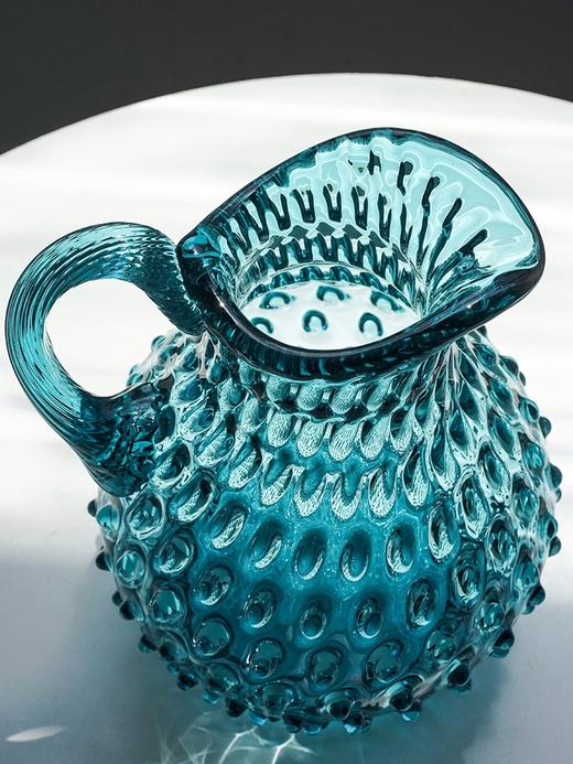 【特惠6折】捷克BOHEMIA原装进口水晶玻璃手工彩色冷水壶花瓶水珠纹创意高档波西米亚手工水晶花瓶2L 商品图2