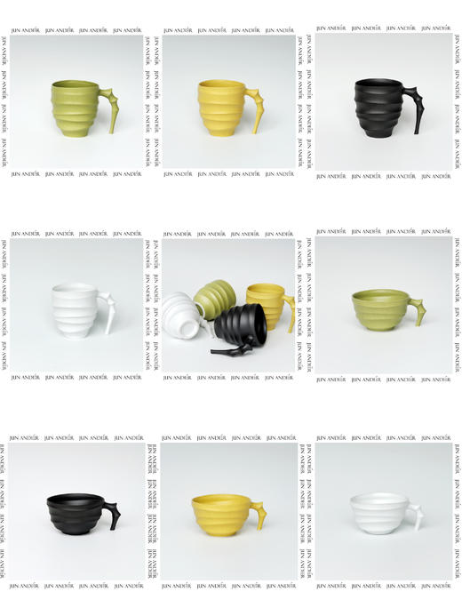 B-HUME-蟹爪杯 矮款扭扭杯 牛油果绿（深绿） 商品图3