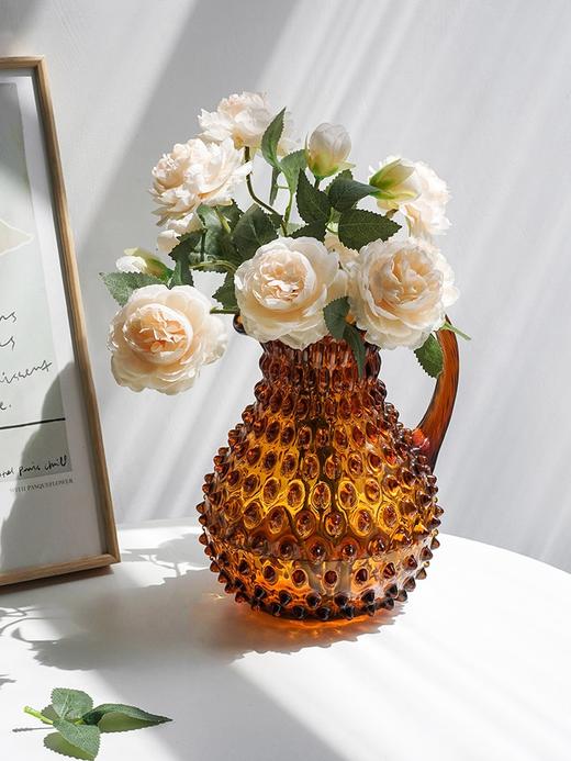 【特惠6折】捷克BOHEMIA原装进口水晶玻璃手工彩色冷水壶花瓶水珠纹创意高档波西米亚手工水晶花瓶2L 商品图0