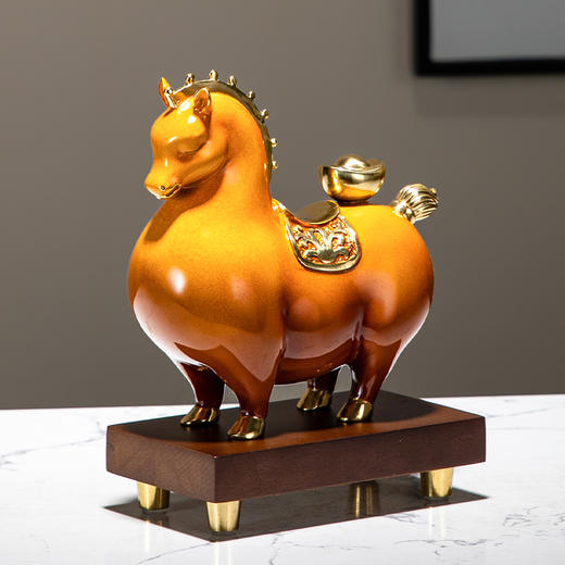E-YM-FK208 纯铜摆件 马上发财 商品图4