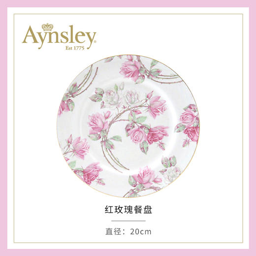 英国Aynsley安斯丽红玫瑰骨瓷英式下午茶茶具高颜值咖啡杯碟套装 商品图0