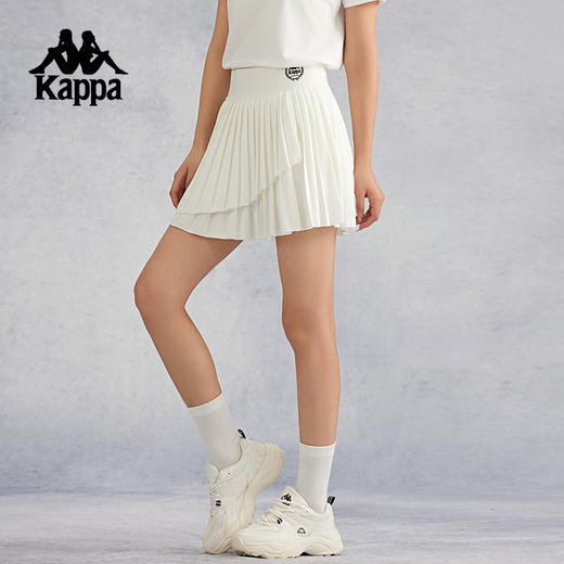 kappa卡帕背靠背夏季新款运动裙子半身裙女网球裙百褶裙跑步短裙K0E62QQ02 商品图0