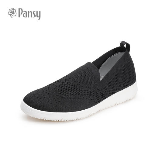 Pansy男鞋透气飞织网布轻便防滑软底舒适休闲鞋一脚蹬爸爸鞋—1050 商品图0