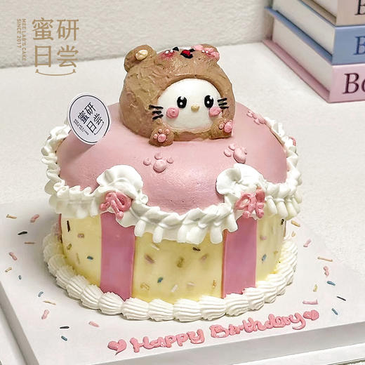 P006“黄油小熊Kitty猫”手绘蛋糕 商品图2