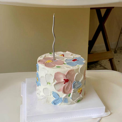 4英寸加高油画风生日蛋糕（百分百进口动物奶油） 商品图0