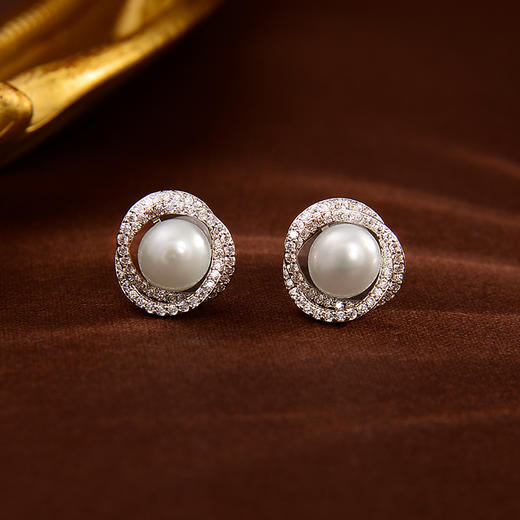 yszz-04012【云赏珠宝】天然珍珠耳环925纯银耳针 商品图6