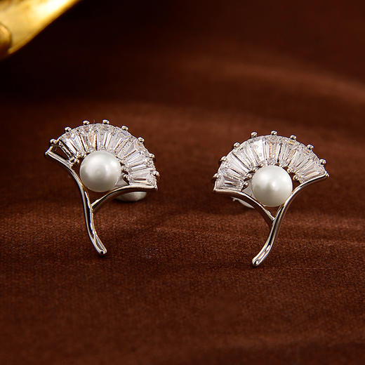 yszz-04012【云赏珠宝】天然珍珠耳环925纯银耳针 商品图4