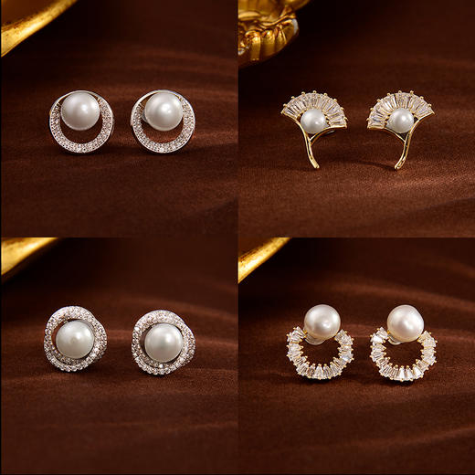 yszz-04012【云赏珠宝】天然珍珠耳环925纯银耳针 商品图0