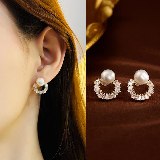 yszz-04012【云赏珠宝】天然珍珠耳环925纯银耳针 商品图7