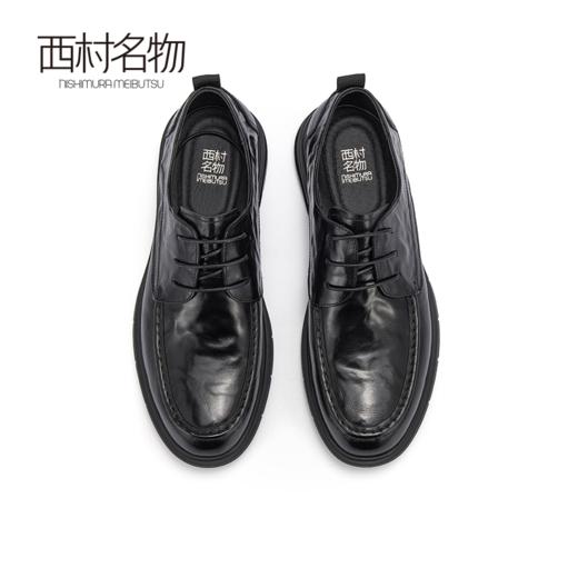 西村名物2024夏季新品亮面英伦风伴郎新郎休闲日常男士皮鞋真皮X15AW10818 商品图2