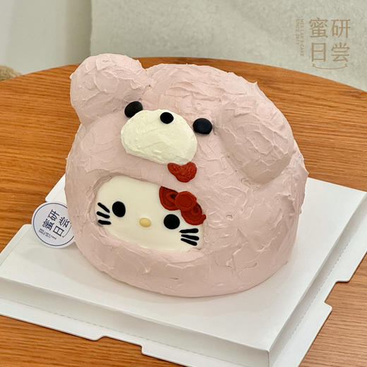 P026“粉色小熊kitty猫” 手绘立体蛋糕 商品图2
