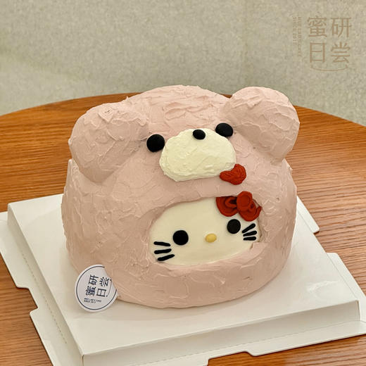P026“粉色小熊kitty猫” 手绘立体蛋糕 商品图1