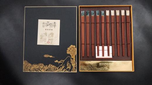 博礼筷子 进口材质红檀木/酸枝木筷子10双装红檀木毛笔头筷十双装-YHD 商品图2