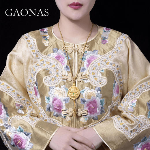 GAONAS  双面重磅国风时尚龙牌项链 10601XGO 商品图4