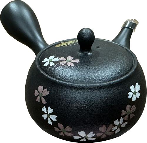 日本进口常滑烧阳春系列侧把急须泡茶壶日式樱花家用滤网功夫茶具【不支持补差，非质量问题不退不换】S 商品图0