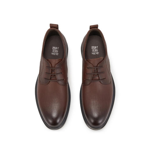 西村名物2024夏季新品高档正品真皮透气舒适软底商务休闲男士皮鞋X13CV34611 商品图4