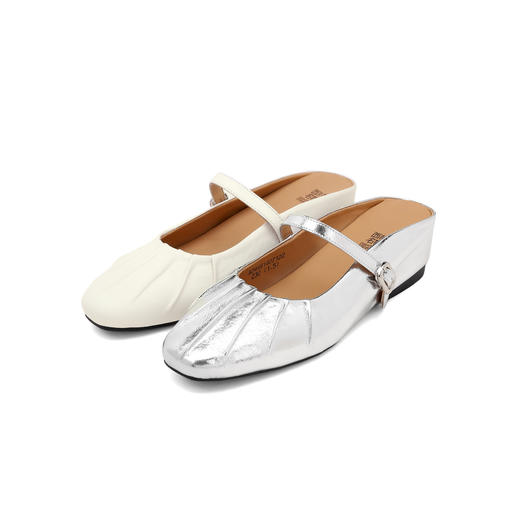 西村名物2024年春季新款玛丽珍小圆头舒适浅口空鞋X24AH14071 商品图0