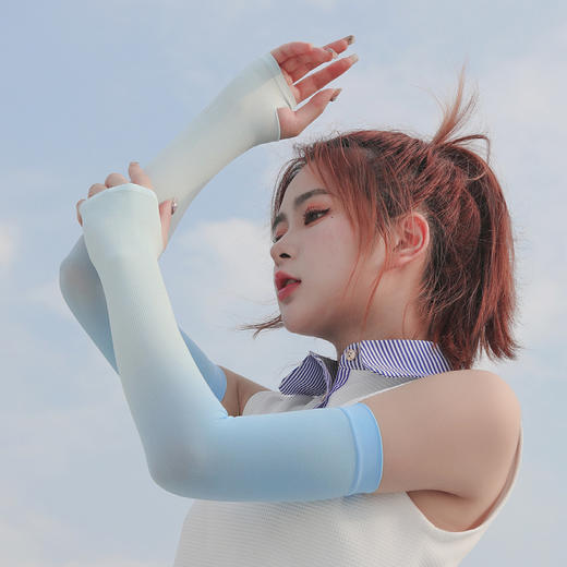 买一送一【UPF50+凉感防晒冰袖】户外骑行渐变色冰袖 夏季儿童驱蚊冰袖 商品图4