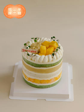 【半糖】泰式榴芒糯米斑斓蛋糕（胚体较少，介意勿拍哦）