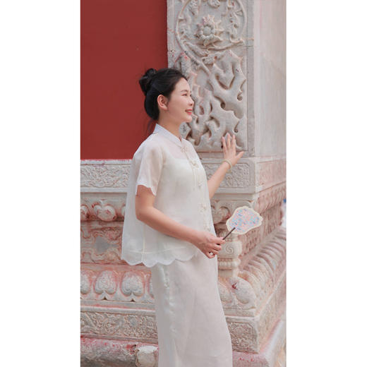 【抖音专属】白莲-半裙（23706322C-莲瓣白） 商品图3