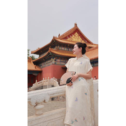【直播间专属】朝朝暮暮-改良旗袍连衣裙（23707306-汉白玉） 商品图7