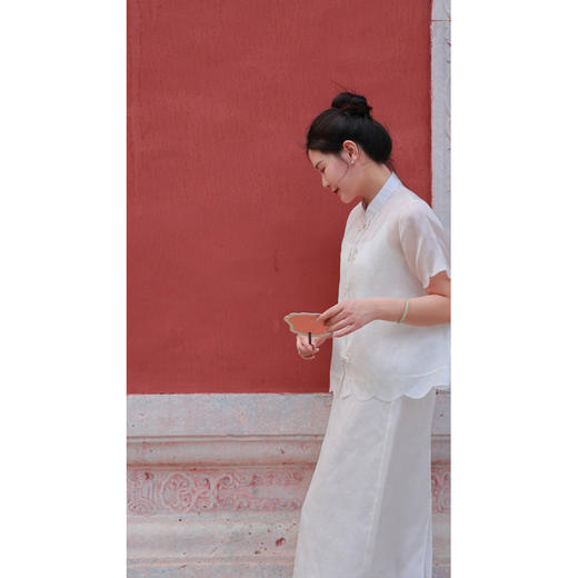 【抖音专属】白莲-半裙（23706322C-莲瓣白） 商品图2