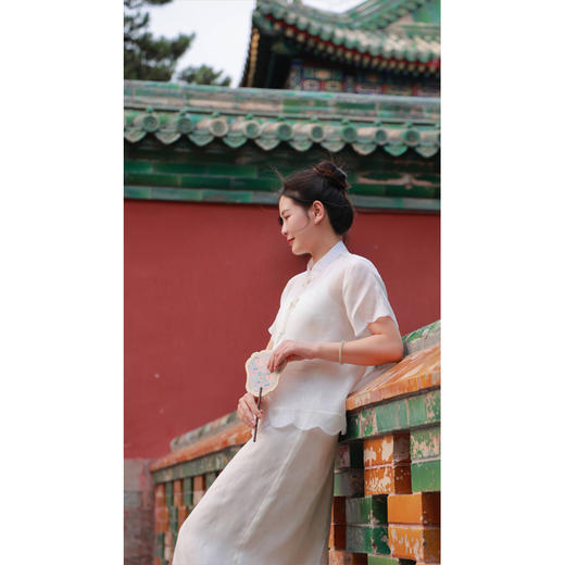 【抖音专属】白莲-半裙（23706322C-莲瓣白） 商品图4