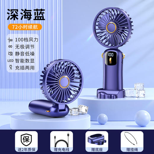 夏季爆款【usb手持挂脖风扇】迷你户外便携 桌面折叠小风扇 充电款长续航 商品图7