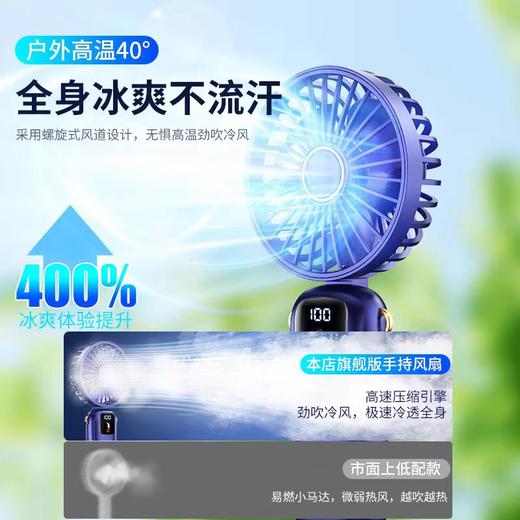 夏季爆款【usb手持挂脖风扇】迷你户外便携 桌面折叠小风扇 充电款长续航 商品图4