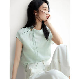 【清冷江南，新中式亚麻盘扣小衫】古典文艺气质盘扣上衣，亚麻肌理面料