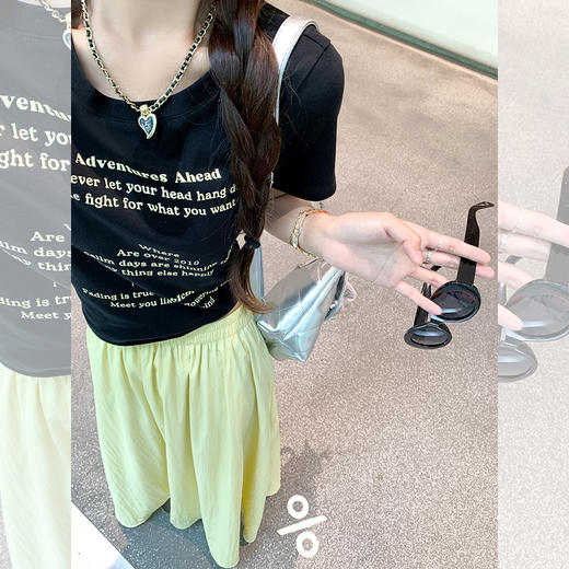 【99元任选2件】最最最后一波现货！卖完下架不再补！【养眼系列】黑色T恤 商品图0