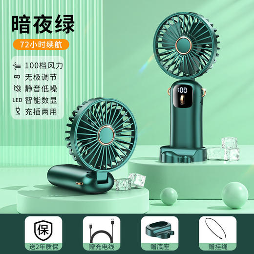 夏季爆款【usb手持挂脖风扇】迷你户外便携 桌面折叠小风扇 充电款长续航 商品图8