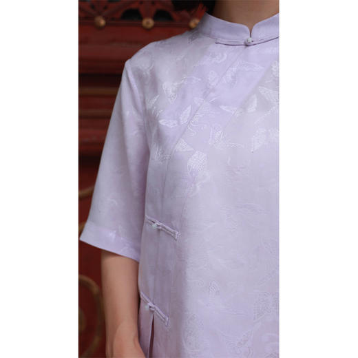 【抖音专属】紫襟-斜襟衬衫（24710753-远山紫） 商品图4