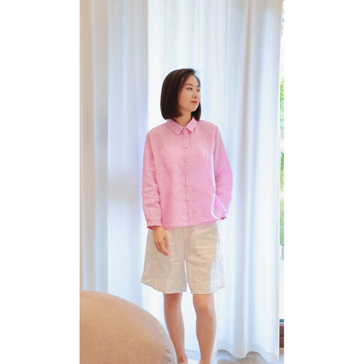 【抖音专属】露落-衬衫（24710680-樱花） 商品图2