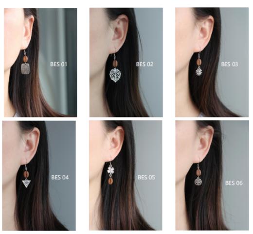 耳环（BES系列）-咖啡豆首饰（极简系列） 商品图0