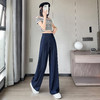 冰氧天丝软牛仔阔腿裤薄款2025女春夏新款高腰垂感显瘦宽松休闲冰丝直筒设计感长裤子 商品缩略图3