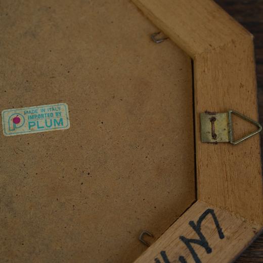 意大利古董八角实木挂画C0038 商品图6