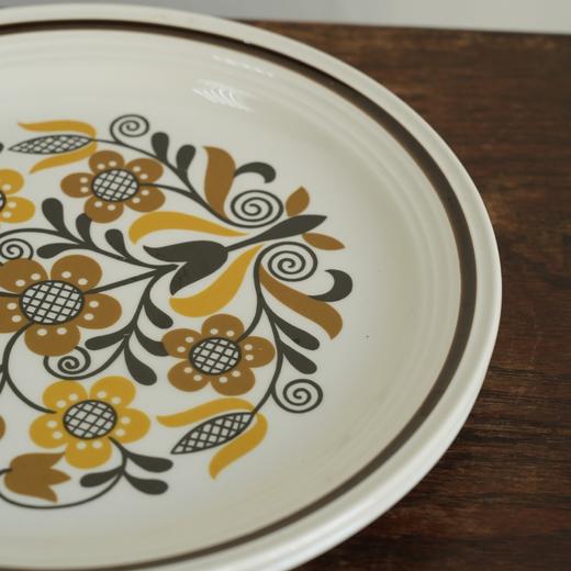 1960-70s英国MYOTT Folklove Ironstone花卉餐盘C0039 商品图1