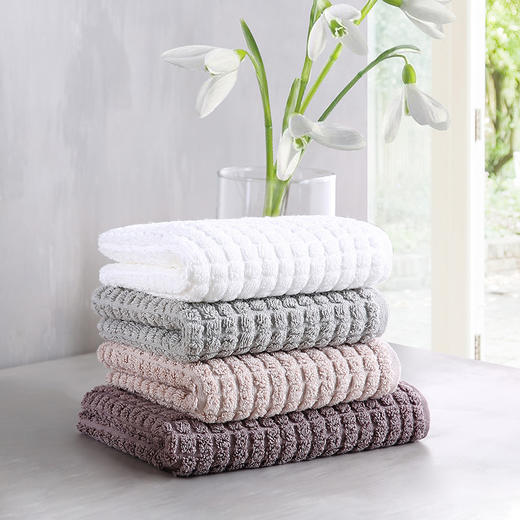 【多样屋专柜】多样屋棉毛巾蓬松柔软蜜巢-埃及棉素色面巾/浅咖 商品图4