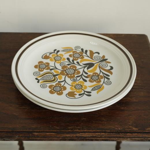 1960-70s英国MYOTT Folklove Ironstone花卉餐盘C0039 商品图0
