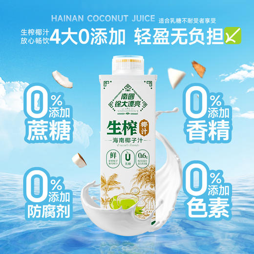 【南国食品】海南特产生榨椰汁600ml*6瓶 商品图3
