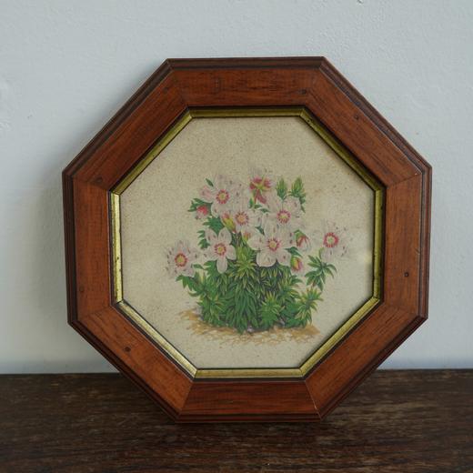 意大利古董八角实木挂画C0038 商品图2