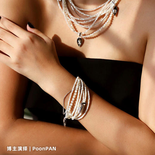 [福利价]lost in echo2024夏季新款原创拧绳合果芋叶片多层珍珠手链手串女 商品图4