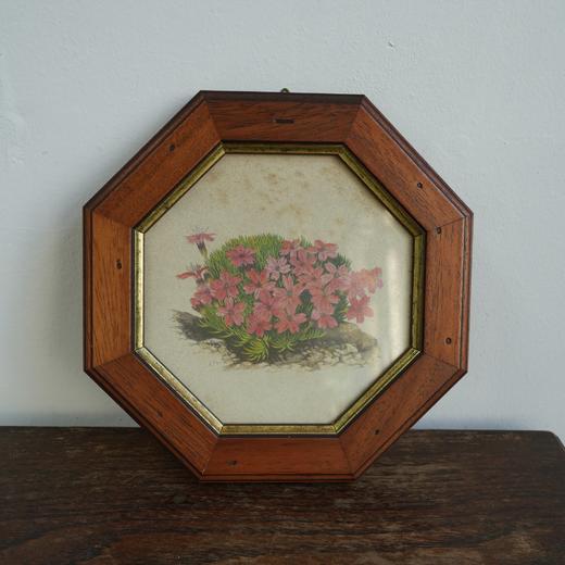 意大利古董八角实木挂画C0038 商品图4