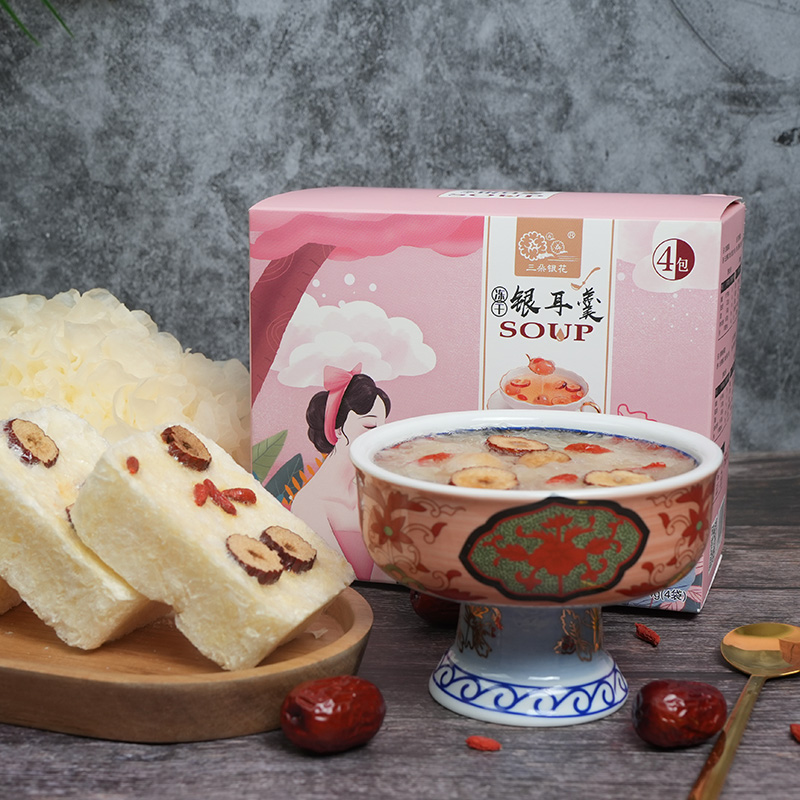 三朵银花 冻干银耳羹一盒