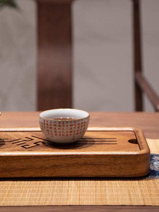 锦绣胡桃木储水式小型茶盘实木蓄水干泡台家用中式长方形沥水盘茶托盘苏窗园茶盘（50*15*2）【不支持补差，非质量问题不退不换】S 商品图6