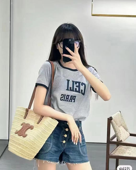 7折  限时  塞林家 撞色字母贴布logoT恤 BH2530 商品图3