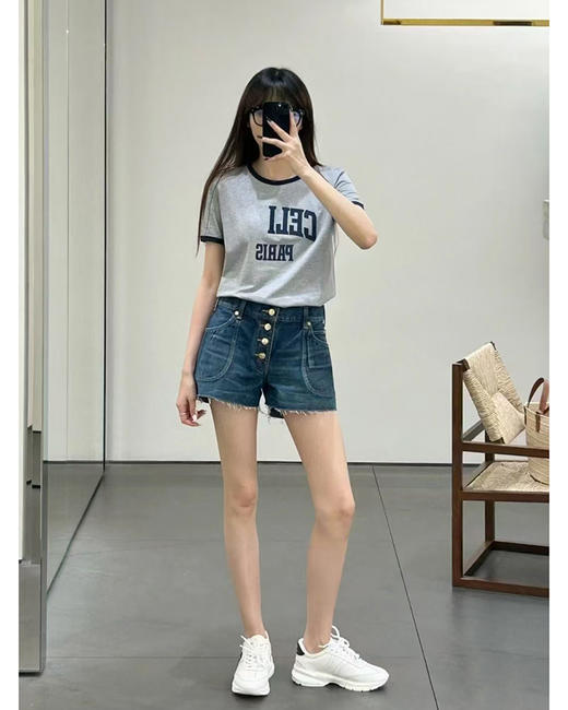 7折  限时  塞林家 撞色字母贴布logoT恤 BH2530 商品图4